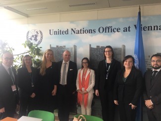 UNODC staff and Ecuadorian Delegation at the MoU Signing Ceremony