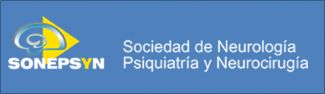 Sociedad de Neurología, Psiquiatría y Neurocirugía, Chile Logo de la Sociedad de Neurología, Psiquiatría y Neurocirugía, que contiene el dibujo de un cerebro y una flecha amarilla.