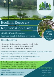 Recovery Rejuvenation Camp with training on Recovery Coach Relapse Prevention Camp & Training on Recovery Coach