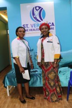 Dr Kaithuru with the Director St Veronica's